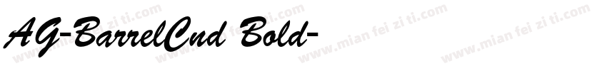 AG-BarrelCnd Bold字体转换